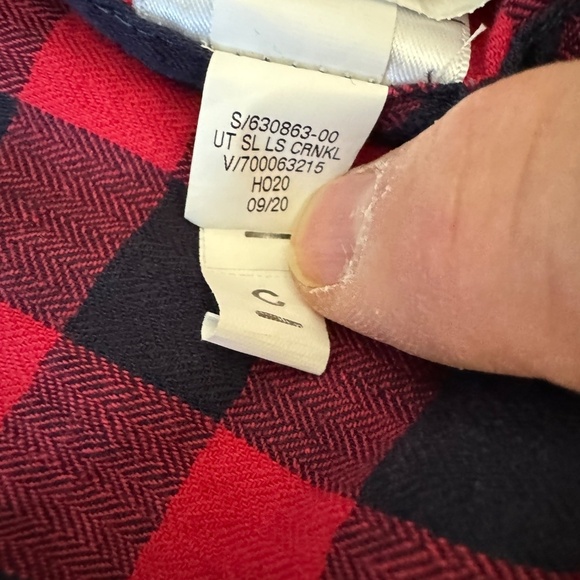Banana Republic Men's Red/Black Check Untucked Slim Fit Button Up‎ Shirt Medium - Picture 9 of 13